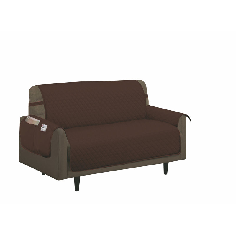 Housse pour causeuse à coussins carrés/rectangulaires, Brun