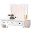 Ensemble de meuble-lavabo de chambre à coucher avec tabouret pliable et tiroirs en miroir-59476639