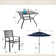 Alyah 4 - Person Metal Patio Dining Set with Square Table