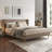 Janine Corduroy Upholstered Wingback Bed with Slat Kit and Solid and Manufactured Wood Frame-749801281-749801294