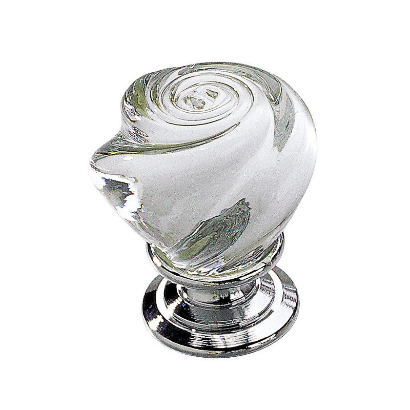 Poignée fantaisie fleur Inspiration, Antique English, Transparent