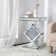Amla 24'' Tall Pedestal Mirrored Glass Top End Table with Crystal Inlay