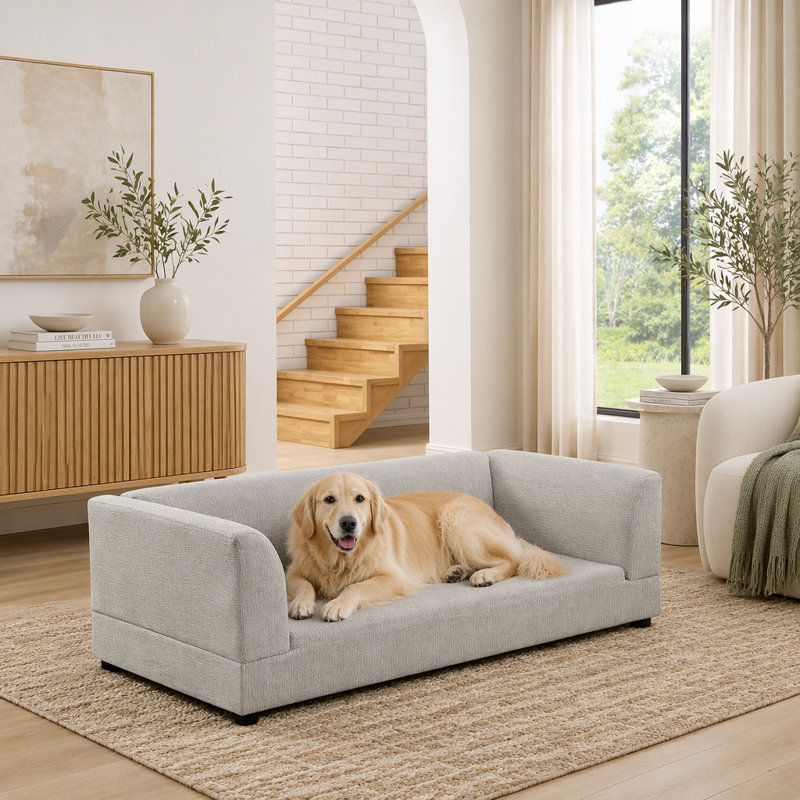Comfortable Oversized Pet Sofa, Beige