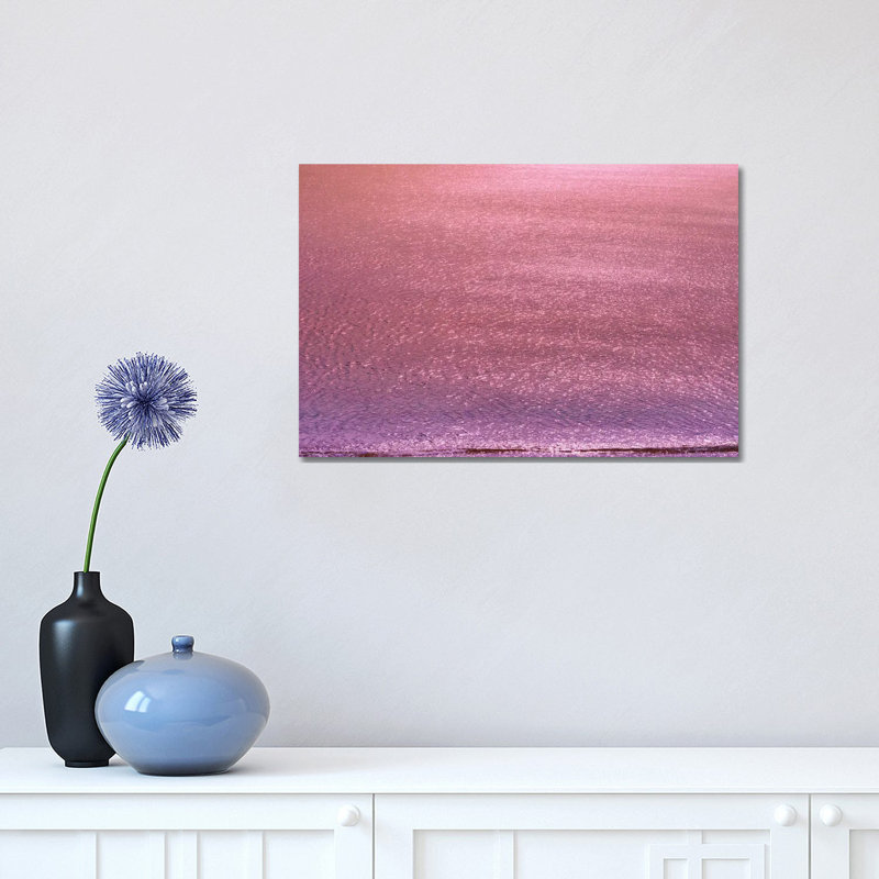 Metallic Ocean with Iridescent Wave 1 Piece Wrapped Canvas Wall Art, 30.48 cm H x 45.72 cm W