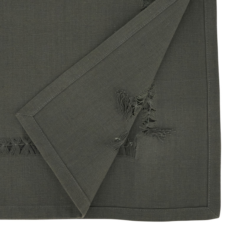 Garbo Rectangular Table Runner, Slate