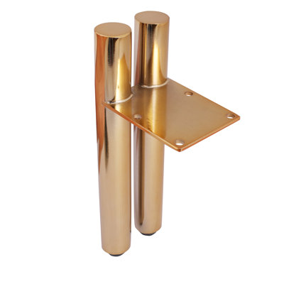 Alaiza 4pcs X 8'' Golden Metal Furniture Legs, Modern Straight Style Coffee Table Sofa Legs,kitchen Table Leg, Bathroom Cabinet Leg, Diy Leg