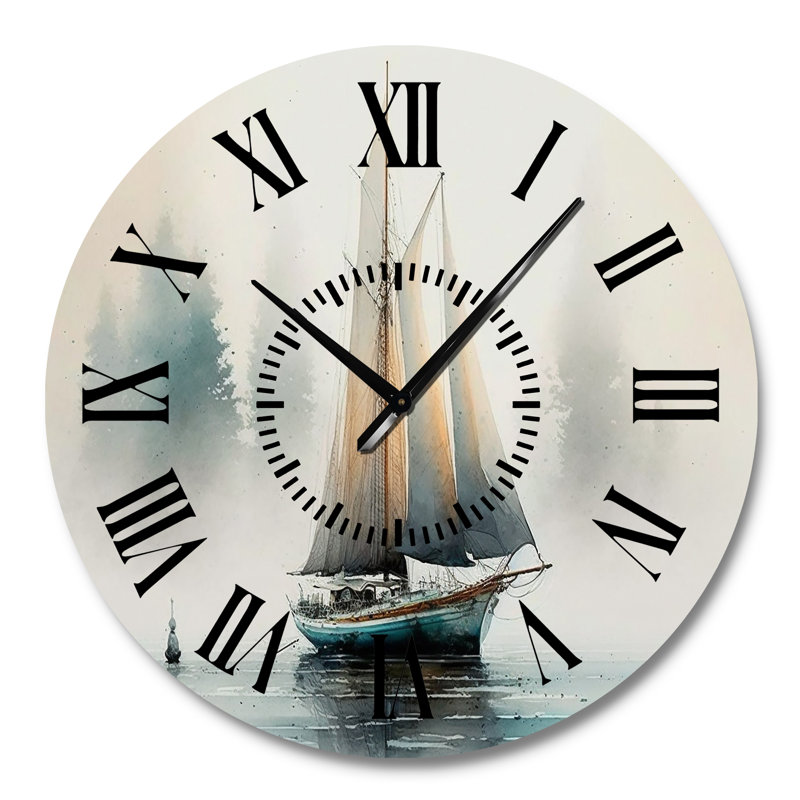 Horloge murale voilier ancré, Grand