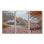 «Red Farm Landscape Autumn Harvest - Ensemble de salon d'art mural de ferme