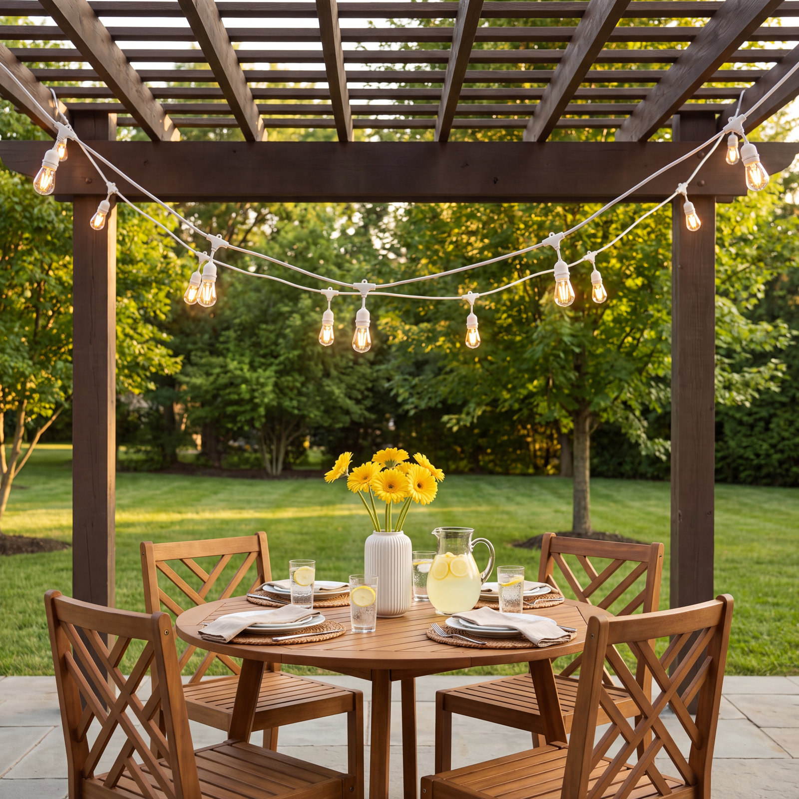 Pro Plug-In Outdoor LED String Lights, White