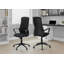 Chaise de bureau, hauteur réglable, accoudoirs, pivotant, ergonomique, travail, tissu noir, métal noir, contemporain, moderne
