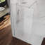 Semi-Frosted Shower Enclosure with Stainless Steel Bar, Silver