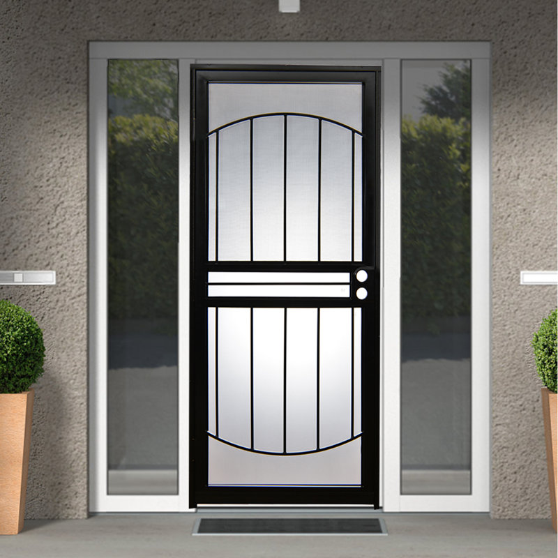 Porte moustiquaire de sécurité Grisham, H 80 po x l 32 po x P 2 po, Noir