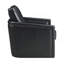 Fauteuil pivotant en cuir noir Rocha