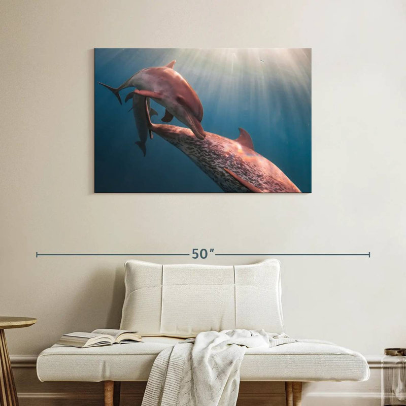 Brampt Amazon River Dolphins, 26" H x 39" W