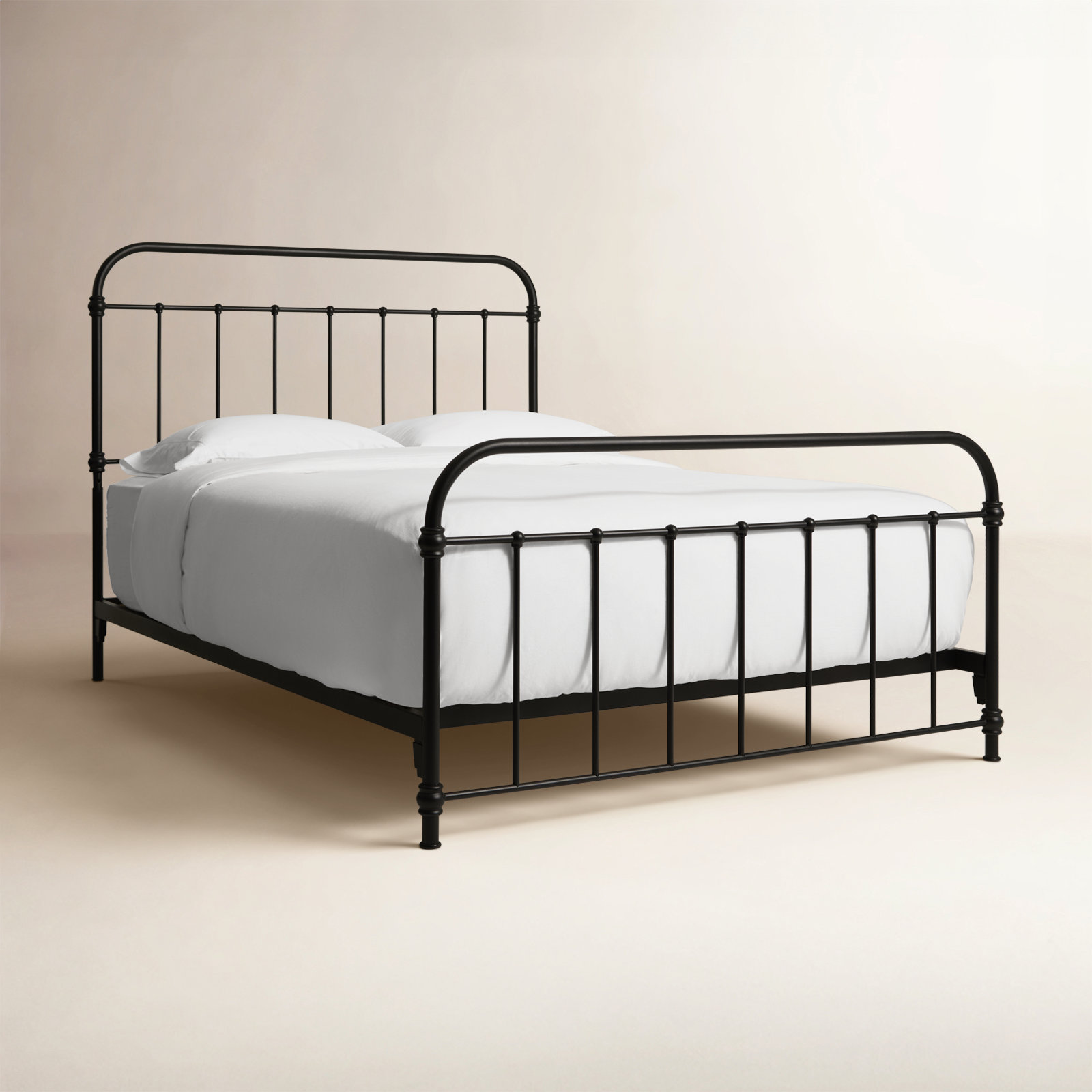Niles Metal Spindle Bed, Queen, Black