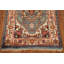 Tapis oriental bleu clair clair Heriz Serapi noué à la main 3 x 6