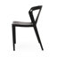 Chaise d'extérieur noire, 48 cm de profondeur, 53 cm de largeur, 75 cm de hauteur, 4,48 kg, dossier incurvé, idéale pour les repas en plein air. En polypropylène noir. Dimensions du produit : profondeur, largeur et hauteur. Convient également à une utilisation dans un jardin.