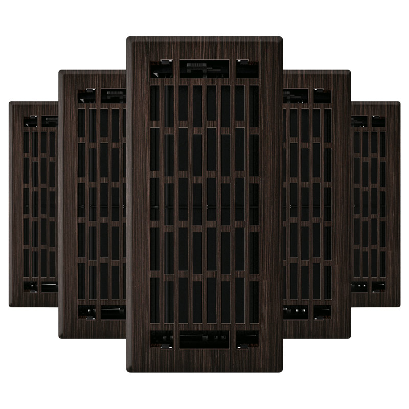 Registre de plancher Geneva, L 10 po x l 4 po x H 1,31 po, Bronze huilé