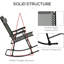 Ensemble de 2 chaises berçantes d'extérieur avec appuis-tête, pliables et confortables pour le patio et la cour, résistantes aux intempéries et portables
