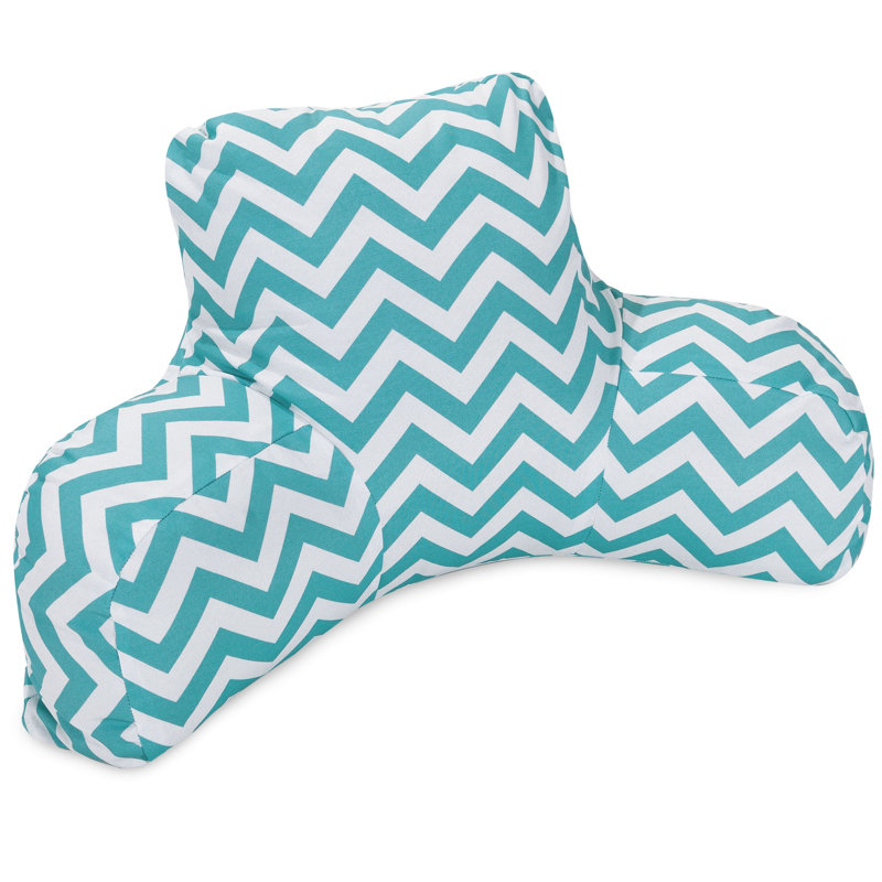 Chevron Outdoor Reversible Throw Pillow, Teal