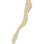 Moulure couronnée Milton H 7 1/8 po x P 3 1/4 po x F 7 3/4 po x L 94 1/2 po