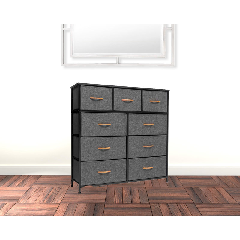 9 Drawer Storage Drawer, Grey