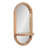 Meliora Wood Framed Capsule Mirror with Shelf-1192783756-1192783755