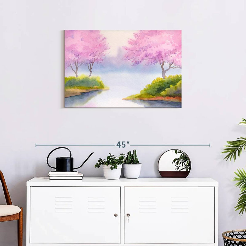 Kerrick Pink Spring Trees, 20" H x 30" W