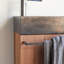 Stelle - Solid walnut and grey marble washbasin unit-124355740