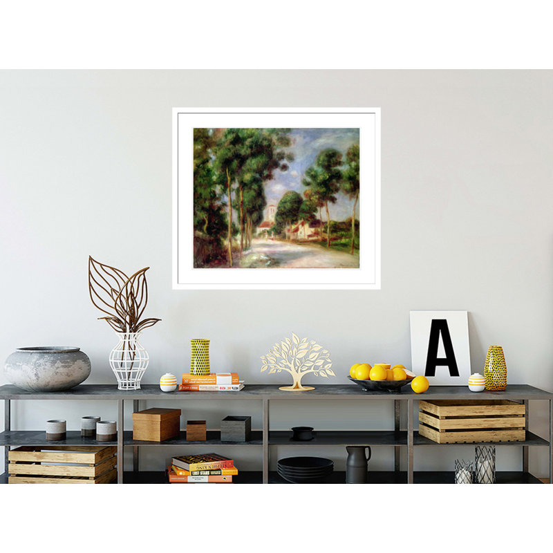 «The Road to Essoyes» par Pierre-Auguste Renoir, impression giclée encadrée, H 13,75 po x l 15,24 po