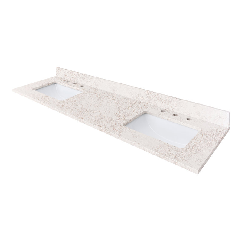 Lotte 73'' W Double Vanity Top, Alluring