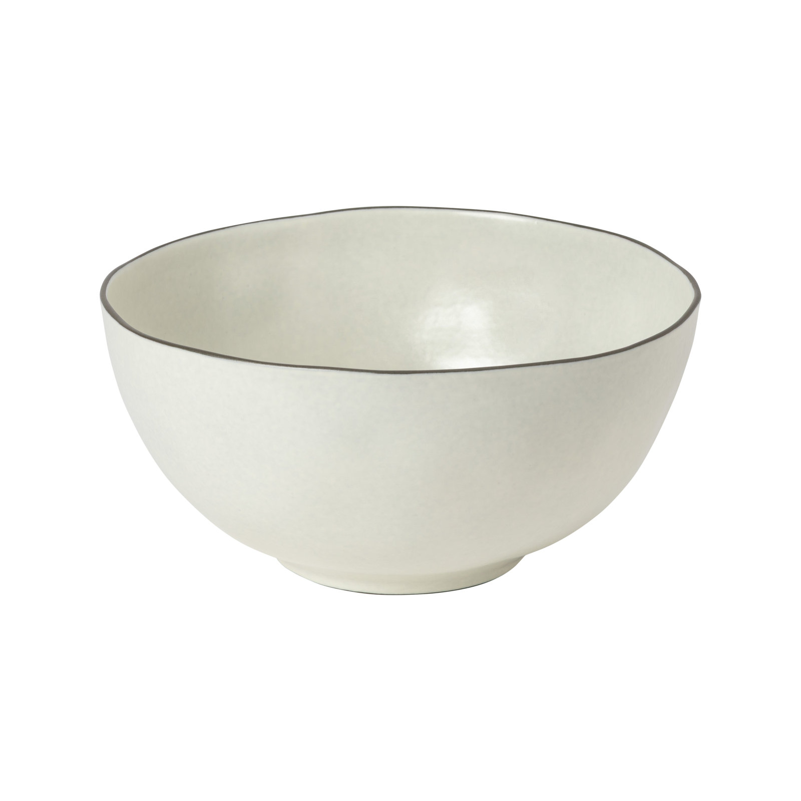 Stacked Organic Serving Bowl, Salt White