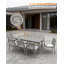 Table de salle à manger en aluminium pour 8 personnes, table de patio rectangulaire avec trou pour parasol 2,2 po, table de salle à manger pour 8 personnes pour terrasse, jardin, bord de piscine, chêne chaulé-794048673