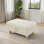 Repose-pieds avec rangement en faux cuir
