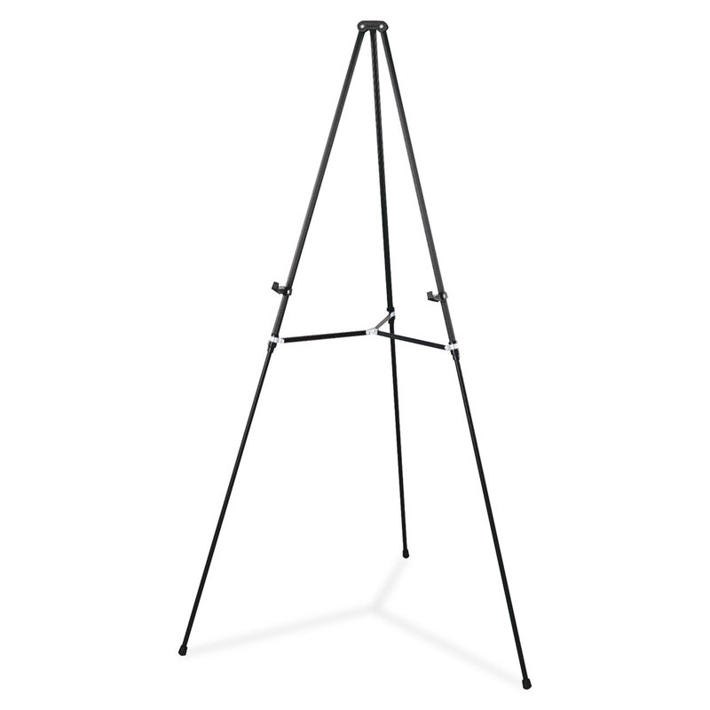 Quartet® Folding Adjustable Metal Tripod Easel, Black