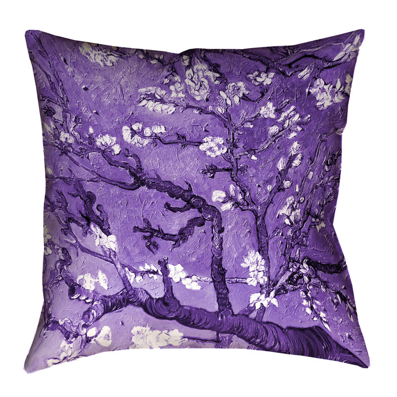 Coussin extérieur Vincent Van Gogh, 18 po x 18 po, Mauve