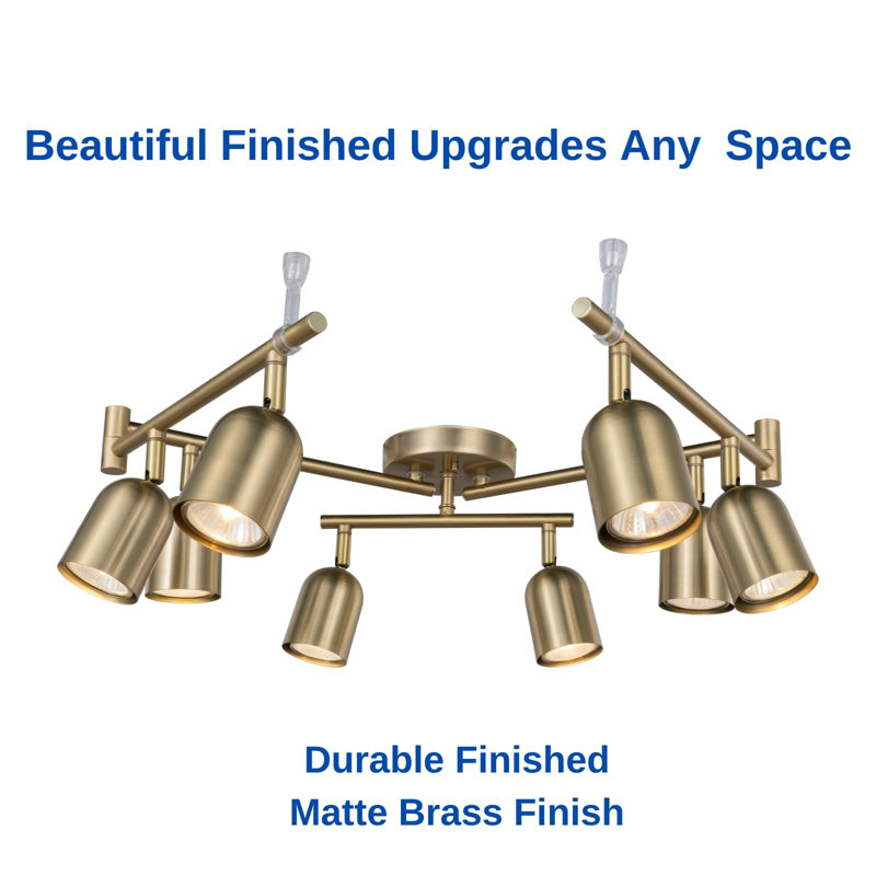 8 Light Modern Track Lighting Fixtures,GU10 Bulb Not Included