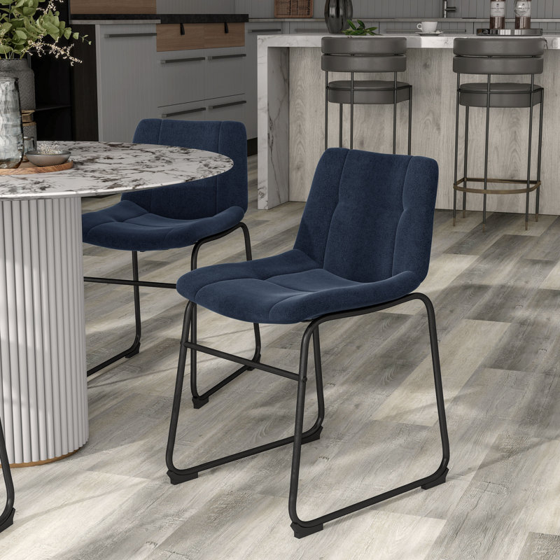 Bexhill Chenille Dining Chair, Blue