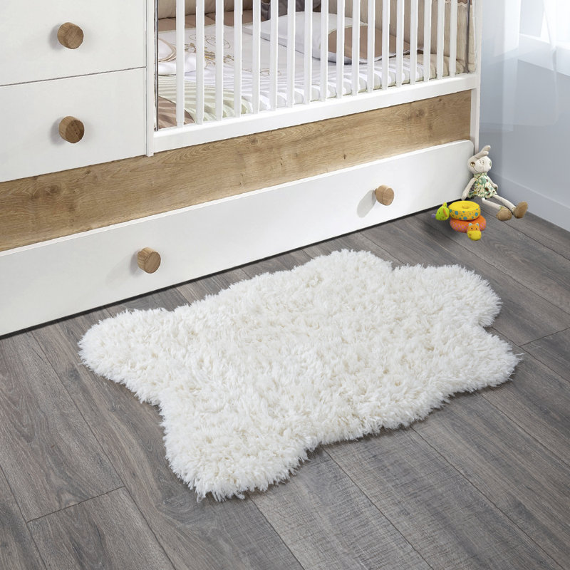 Fuzzy Non-Slip Rubberback Solid Sheepskin Design Soft Indoor Runner Rug
