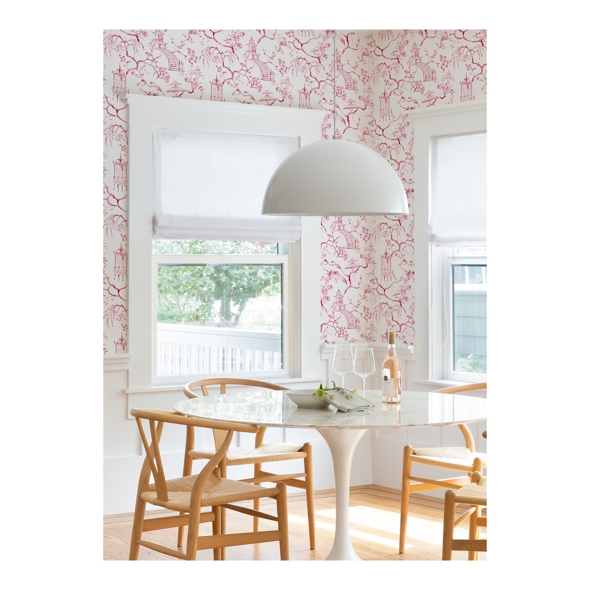 Breene NON-PASTED,UNPASTED Floral Wallpaper, Pink