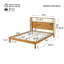 Cadre de lit plateforme en bois d'hévéa de qualité supérieure, cadre de lit avec tête de lit, lit Mid Century Modern-588004904