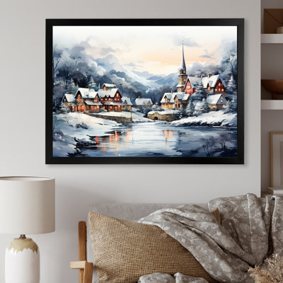Frost Holiday Christmas Village I - Winter Landscape, art mural