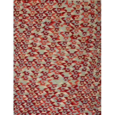 Geometric Area Rug in Red/Orange