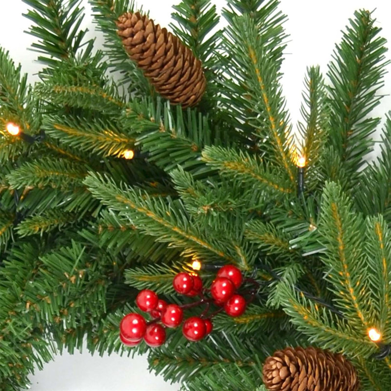 Faux PVC 21.65cm Christmas Wreath