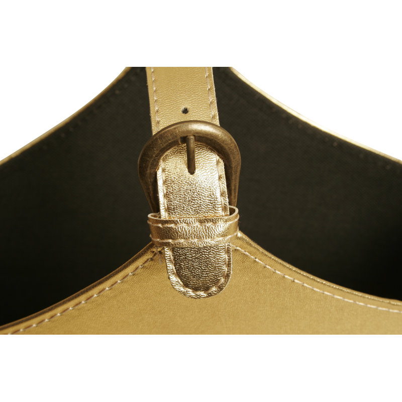 Panier de rangement ou panier-cadeau doré, H 5,5 po x l 12 po x P 5 po