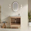 Meuble-lavabo de salle de bain autoportant simple avec structure en bois massif et plateau blanc-1456275412