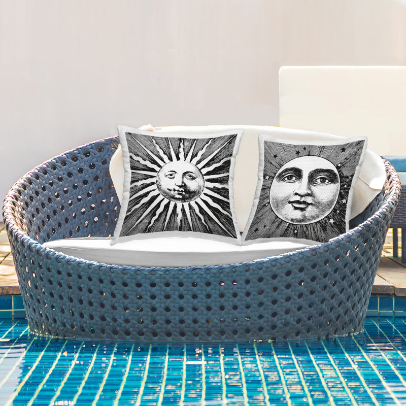 Ensemble de coussins 2 pièces Boho Sun & Moon