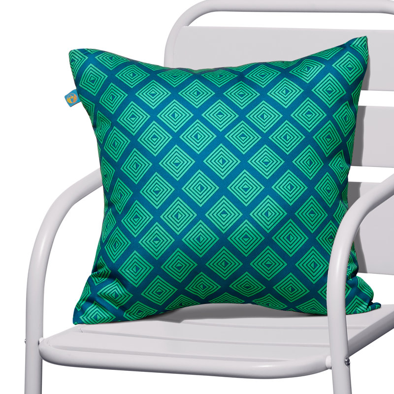 Housse de coussin d'extérieur carré et insert, Vert