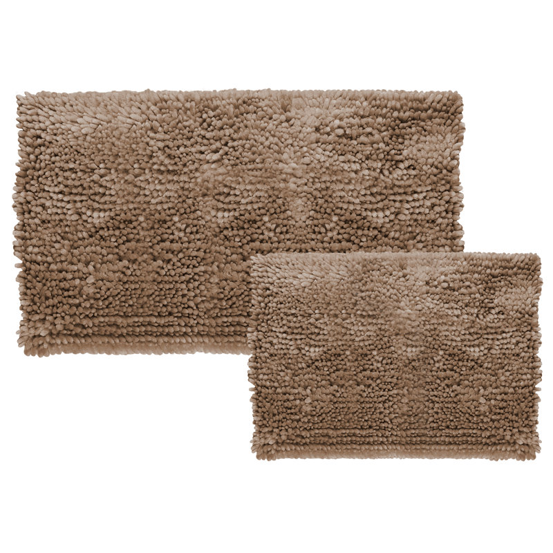 Microfiber Non-Slip Bath Rug, Taupe