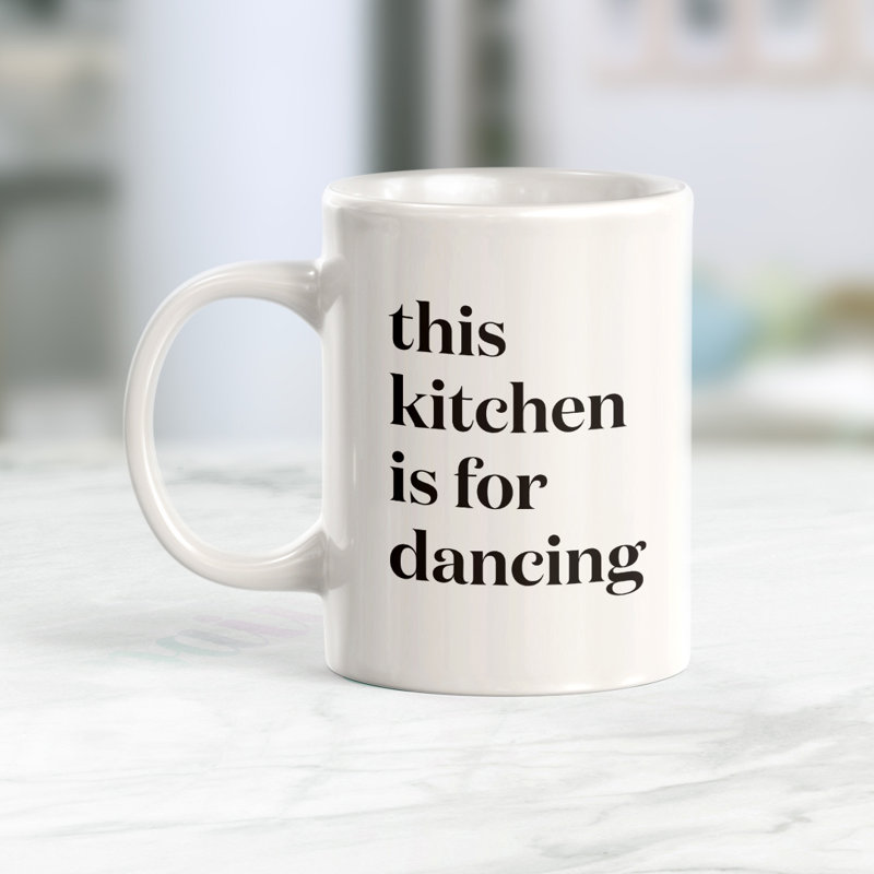 Cette cuisine est pour la tasse à café dansante, Ensemble de verres à lait, Plastique polypropylène